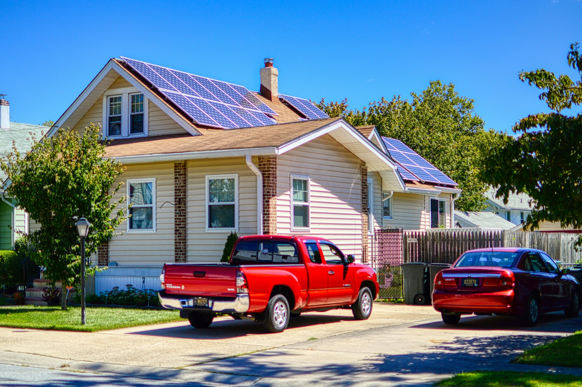 house with solar roof